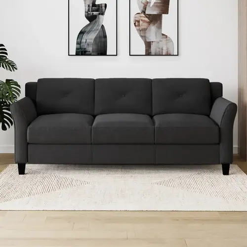 كنب زاوية رويال هوم 85×220×85 سم - رمادي داكن