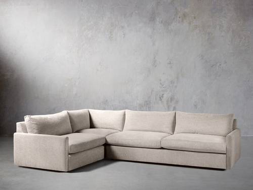 كنب زاوية حرف L رويال هوم 280×85 سم - بيج