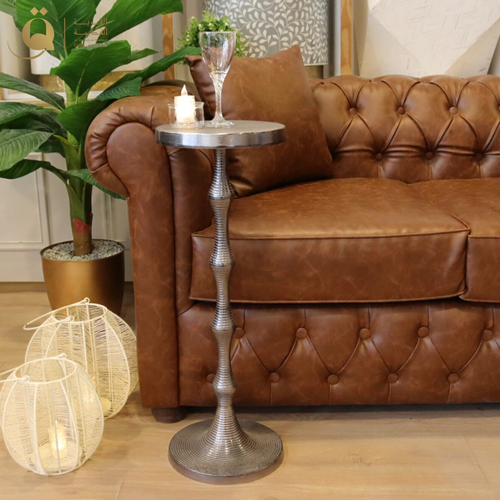 Aroma Side Table - Gun Metal