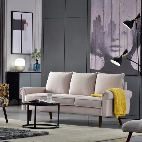 كنب زاوية رويال هوم 85×220×85 سم - بيج