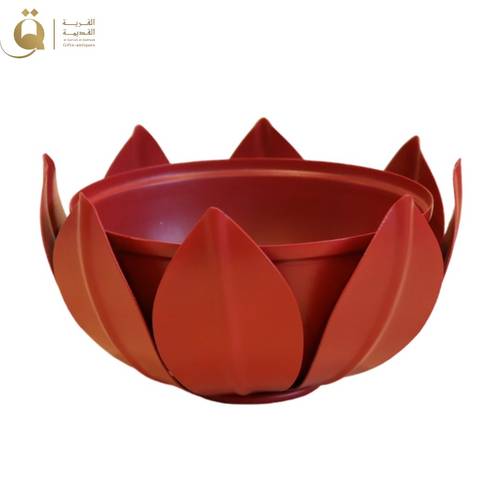 زبدية تقديم لوتس كبير - أحمر
