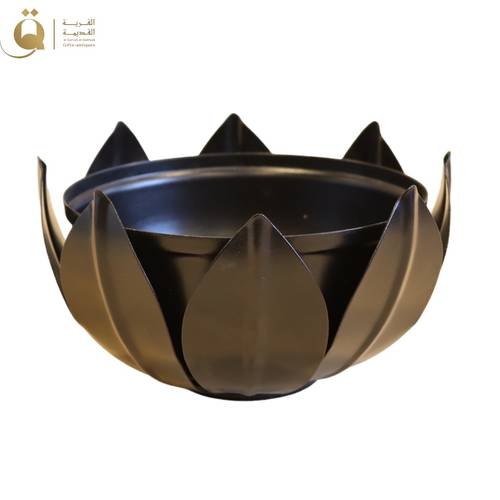 زبدية تقديم لوتس كبير - أسود