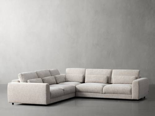 كنب زاوية حرف L رويال هوم  250×85 سم - بيج