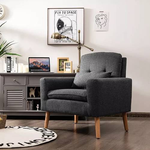 كرسي منفرد بلوم لينن رويال هوم 85x85x85 سم - أسود 