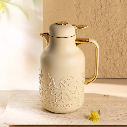 One Vacuum Flask For Tea And Coffee From Jiwar -  Ivory + Gold 