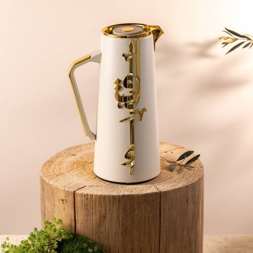 One Vacuum Flask For Tea And Coffee From Liqaa -  Beige + Gold