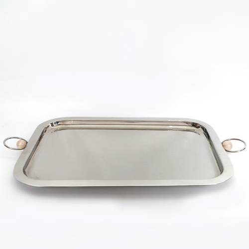 Stainless steel serving tray from the Fadha collection, size 61*35 cm