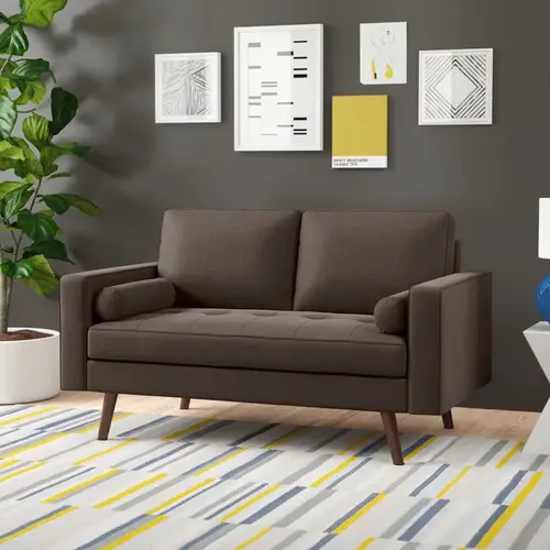 كنب زاوية رويال هوم 80×180×85 سم - بني داكن