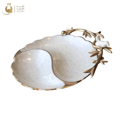  صحن حلويات كلاسي مورنينغ - أبيض