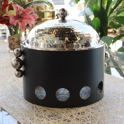 Bright Food Warmer 4 Liter - Black & Silver