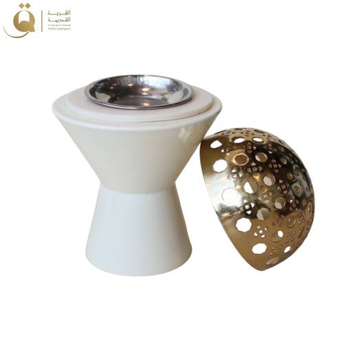 مبخرة رتان كاب - أبيض