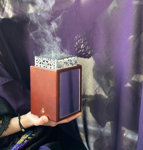 مبخرة نمق بمرآة - بني