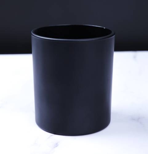  Matte black glass jar 310ml