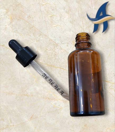 Amber glass bottle with dropper 50ml
