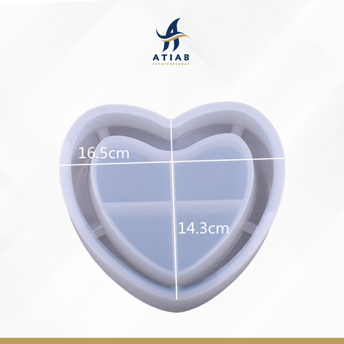 قالب سليكون منفضة شكل قلب 16.5x14.3