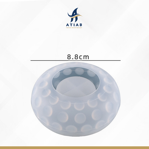 قالب سليكون وعاء كروي مفلطح نقش كرات 8.8x4.1