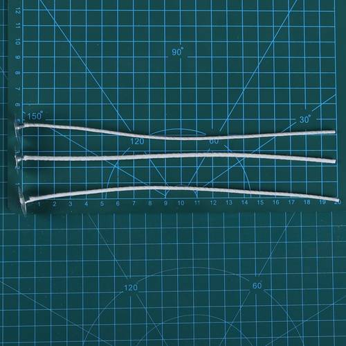 Collected interlocking braided cotton wick. length 20 cm thickness 40