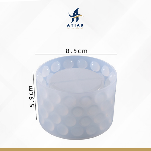 قالب سليكون حامل اسطوني نقش حدقات 8.5x5.9