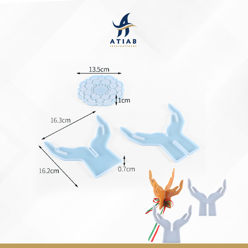 قالب سليكون قاعدة حامل اليد المزخرف 