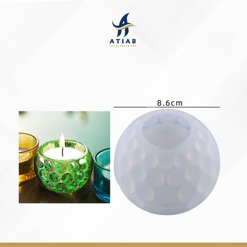 قالب سليكون وعاء كروي نقش كرات 8.6x6.2