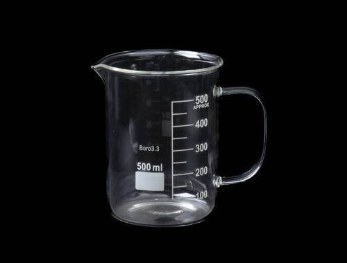 GLASS BEAKER WITH HANDLE 500ML