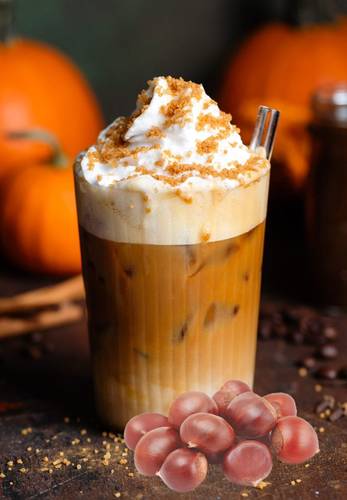 لاتيه القرع والكستناء - Pumpkin & Chestnuts latte (C)