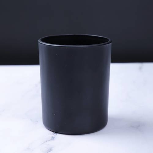  Matte black glass jar 210ml