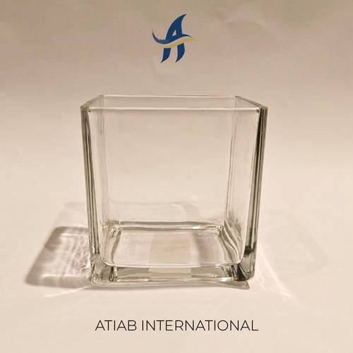 Square Glass Jar 100*100-كوب شموع زجاجى مربع