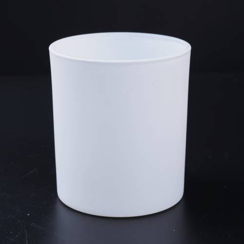  Matte white glass jar 310ml