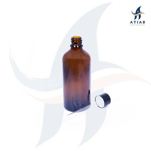 Amber glass bottle with dropper 100ml