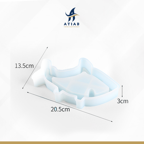 قالب سليكون طبق شكل قرش 20.5*13.5*3