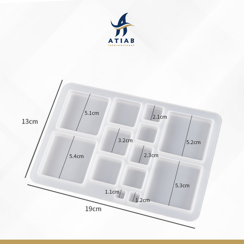 قالب سلكون أشكال مربعة 19x13x0.9