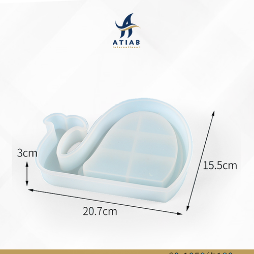 قالب سليكون طبق شكل حوت 20.7*15.5*3