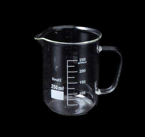 GLASS BEAKER WITH HANDLE 250ML
