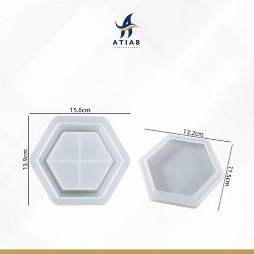 قالب سليكون صندوق تخزين سداسي 15.6x13.9x7cm