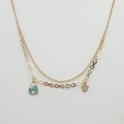 عقد ذهب عيار 18