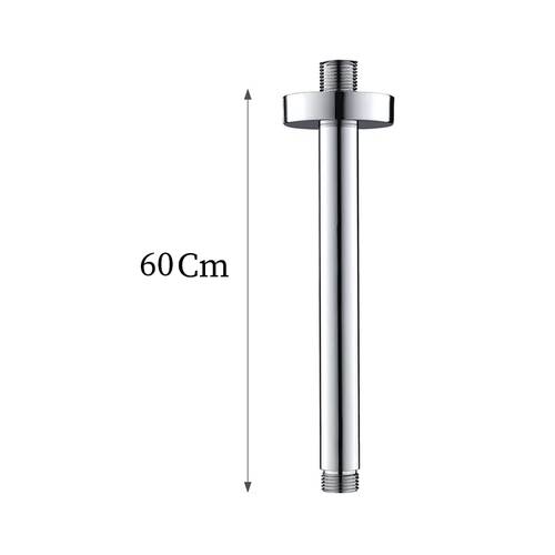 ذراع دش مطري سقفي كروم دائري 60cm