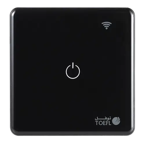 مفتاح مفرد اسود ذكي تحكم عن بعد WiFi - توفل