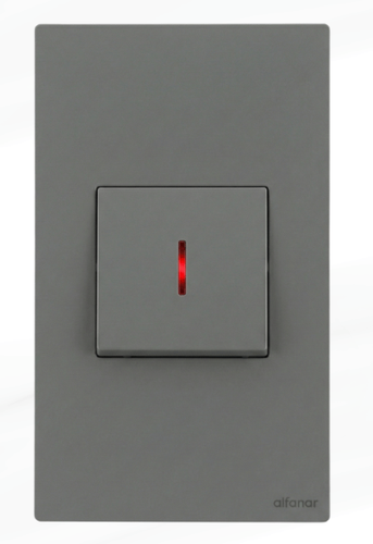 مفتاح مكيف 45 امبير 7*14 ماسة رمادي- الفنار
