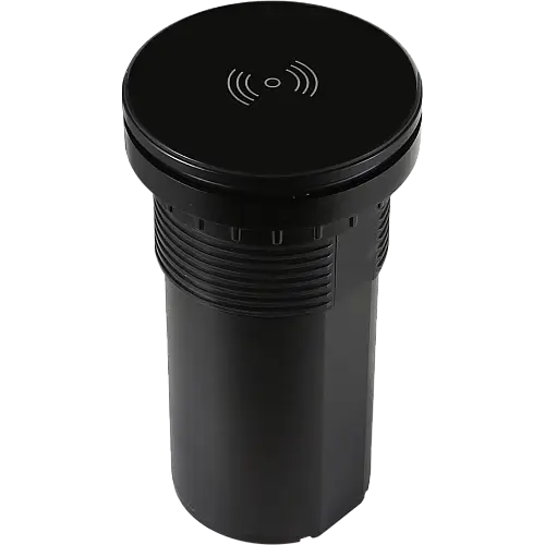 فيش ثلاثي دفن + USB + TYBE-C + شاحن لاسلكي اسود - توفل