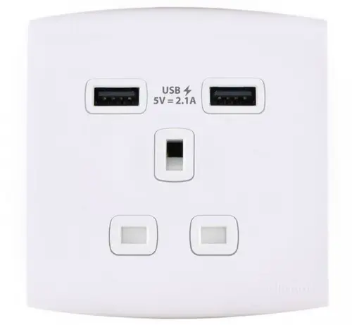 فيش 13 امبير مع اثنين USB الفا - الفنار
