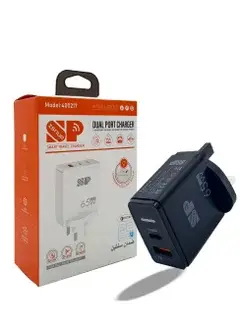 راس شاحن جداري PD 33W+USB QC3.0 قوة اجمالية 65 وات متوافق مع اجهزة الايفون والسامسونج من سبون 