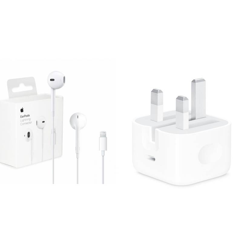 (بكج ابل) فيش بقوة 20W PD مع سماعة Lightning من ابل Apple