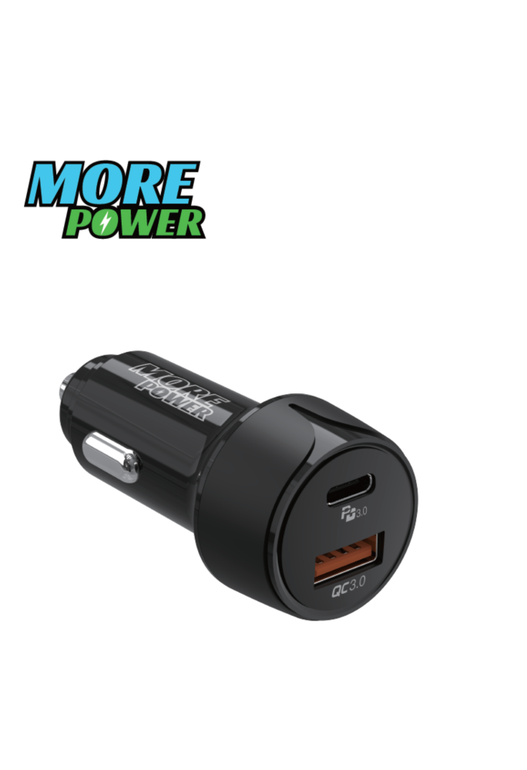 فيش سيارة  منفذين pd , usb 38w يدعم الشحن السريع more power