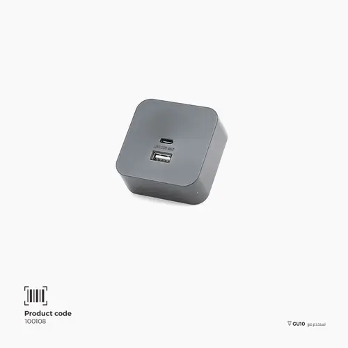 فيش مربع منفذ USB اسود