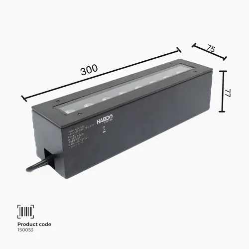 اضاءة خارجية غاطسة ماسحة للحائط مقاس 30 سم | 6 واط | 2700K 