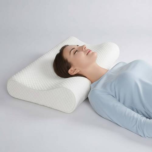 Galaxy Medical Pillow made of memory foam with defined edges - White (55x35x10)