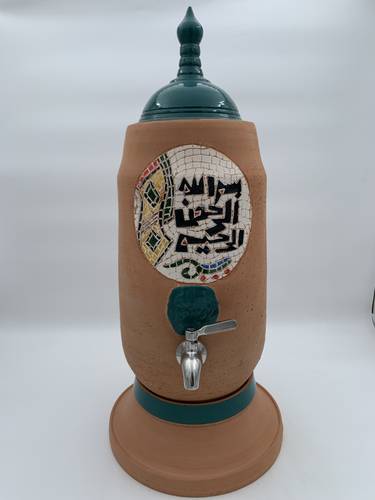 الزير الفسيفساء الصغير (بسملة زخرفية) اخضر 6 لتر