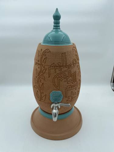 الزير الطراز المديني البيضاوي المصغر (بسملة طويلة) تركواز 3 لتر واكثر