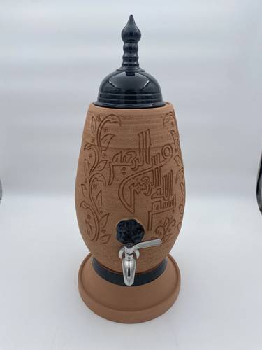 الزير الطراز المديني البيضاوي المصغر (بسملة طويلة) اسود 3 لتر واكثر